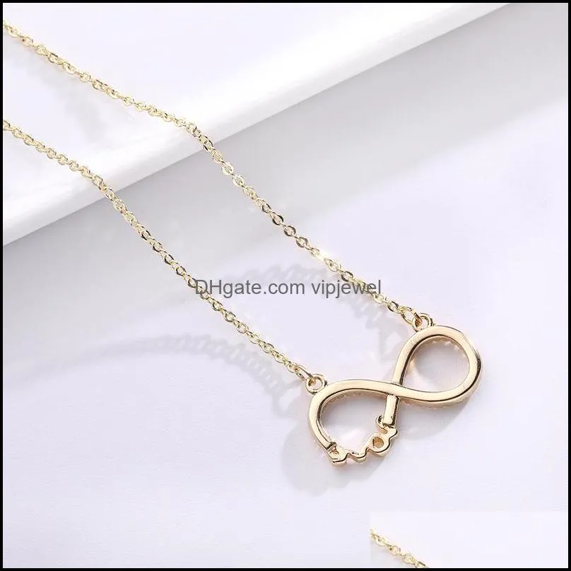 925 sterling silver necklace forever love infinity heart love pendant gold plated zircon cz women necklace gift for mothers day