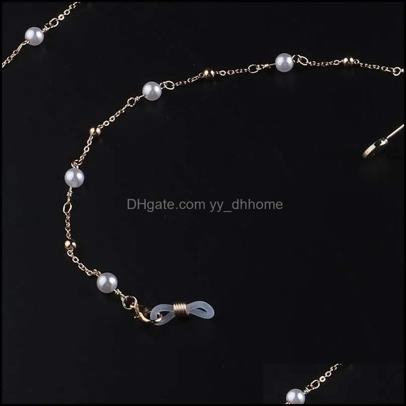 luxury handmade elegant pearl beaded glasses chain women sunglasses lanyard strap reading eyeglass chains strap landyard 851 r2