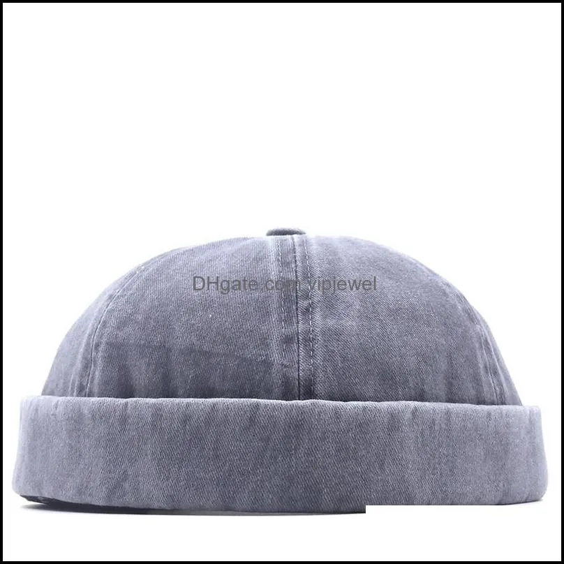 Mens Skull Cap Beanie Winter Retro Hat Beanies Man Brimless Baggy Melon Hats fashion Hip Hop street Caps For Men 3colors