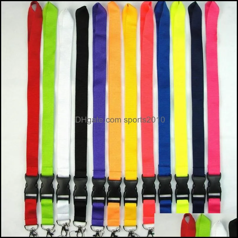 20pcs Solid Simple color Lanyard Party Favor for MP3/4 cell phone key chain lanyards wholesale 886 B3
