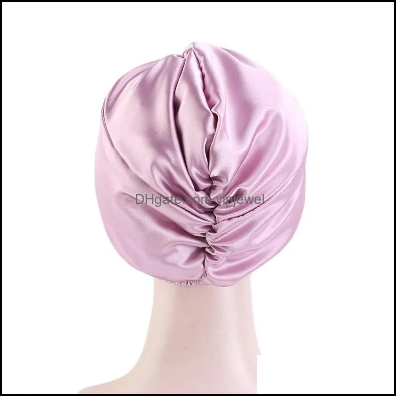 Night Sleep Hat durags Women silky durag turban Cap Woman Hair care Head Wrap Girls shower hats salon makeup caps ladies Beanie