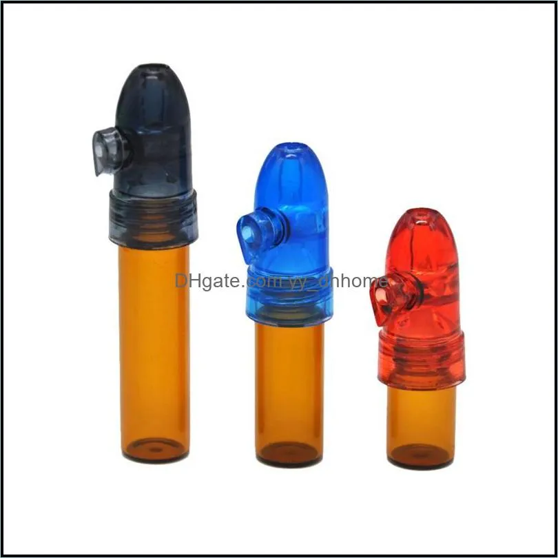 Storage Bottles Jars Box Snuffer 67Mm82Mm Height Acrylic Glass Rocket Bottle Snuff Snorter Sniffer Dispenser Display Cxoof Hdoal 2031