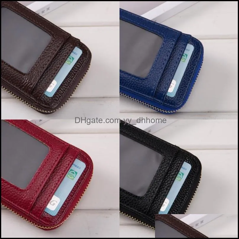 Creative Zipper Coin Purses Pu Leather Bright Color 9 Cards Seat Couple Card Pack Mini Handbag For Outdoor Travel Souvenir 11xb E1