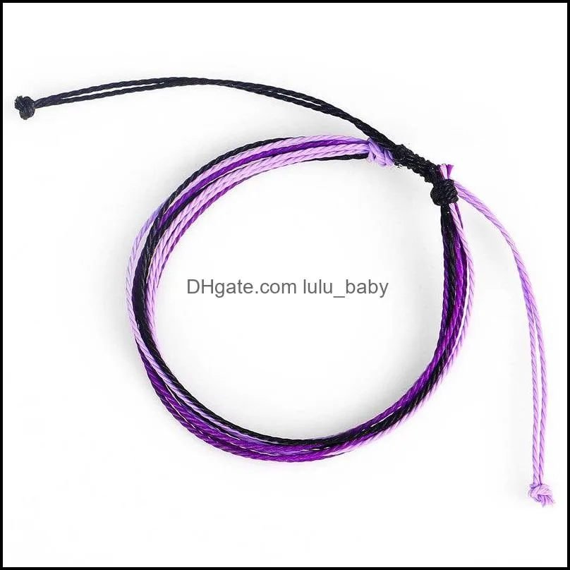 adjustable tibetan hand knitting string cotton rope bracelet handmade tassel bracelets bangle fashion jewelry q514fz