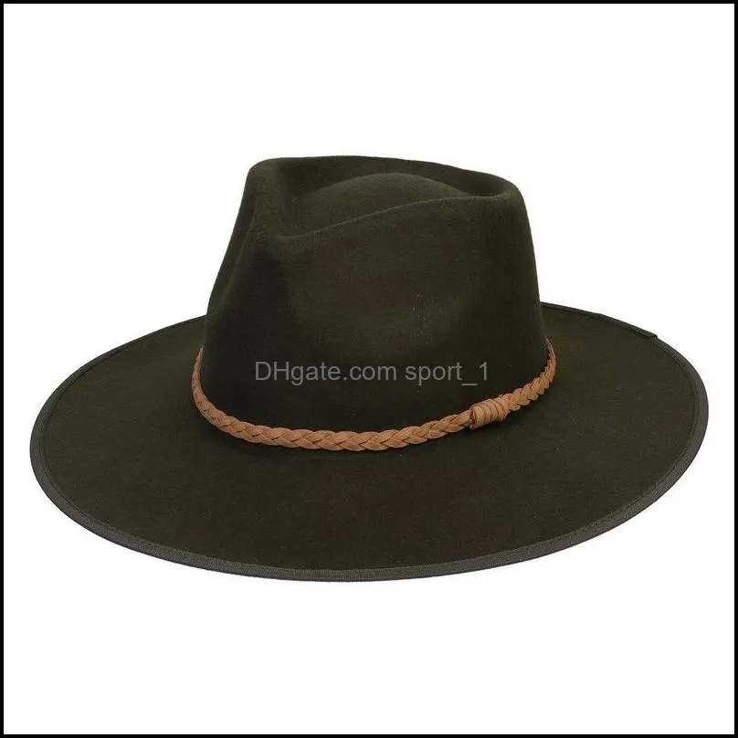 Men Women Top Hat Fedoras Bulk Felt Fedora Hats Jazz Panama hat Woman Wide Brim Cap Female Male Caps 2021 Autumn Winter Wholesale Christmas