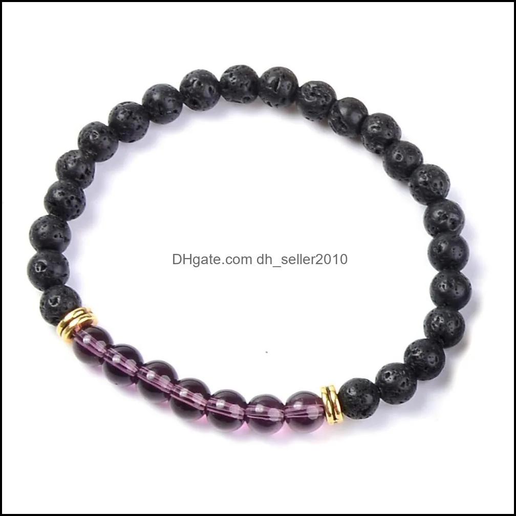 natural lava stone bracelets  oil diffuser yoga beads bracelet volcanic rock beaded hand strings fashion jewelry free dhl g372s