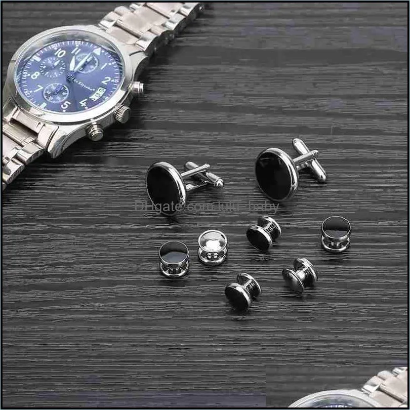 cufflinks and rivets set for tuxedo shirts business wedding 2 cufflinks and 6 rivets