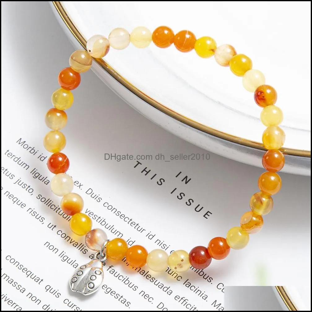 natural stone crystal bracelet agates round beads bracelets for women handmade hand strings charm yoga jewelry q302fz