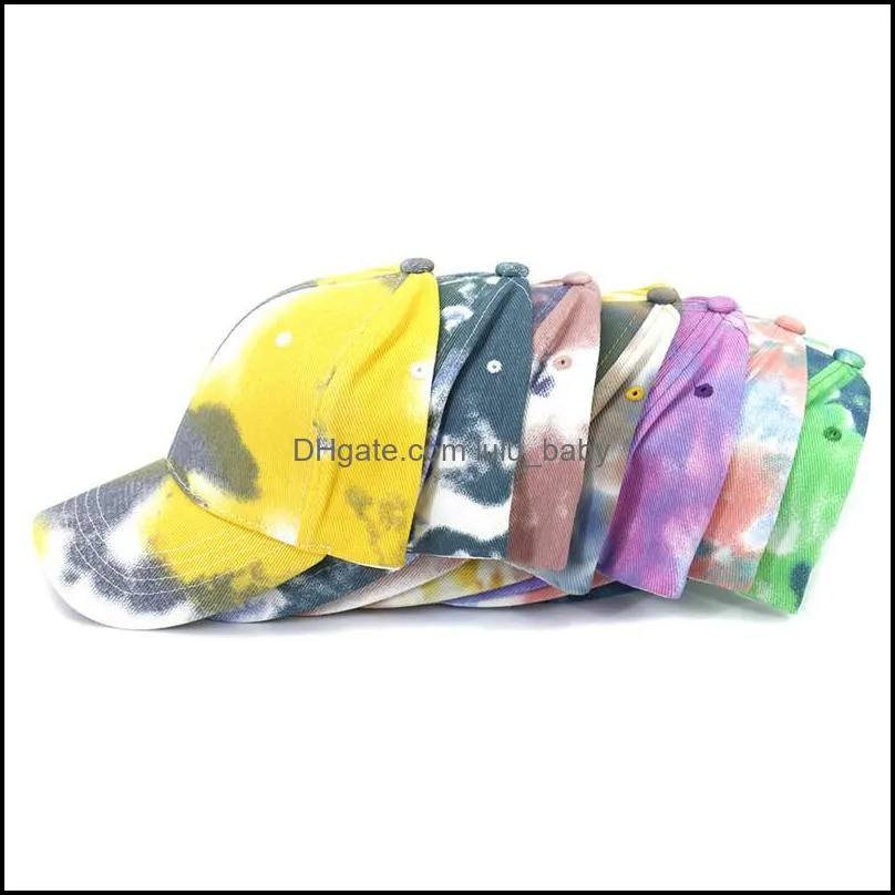 fashion tie dye baseball cap snapback hat men women couple hats boys girls sun protection caps mens casual snapbacks spring summer new