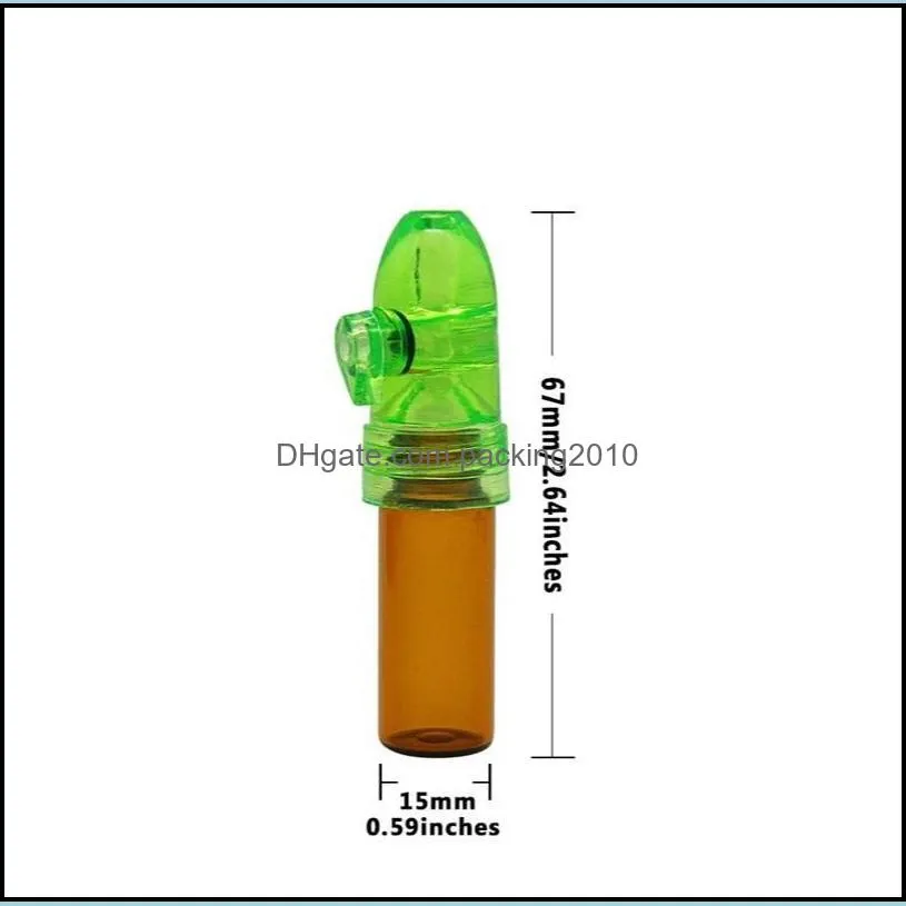 Plastic Clear Smoke Holders Tips Glass Bottle Shisha Smoking Pipes Muti Colors Portable Hookah Round Headed Popular 2 2hn G2