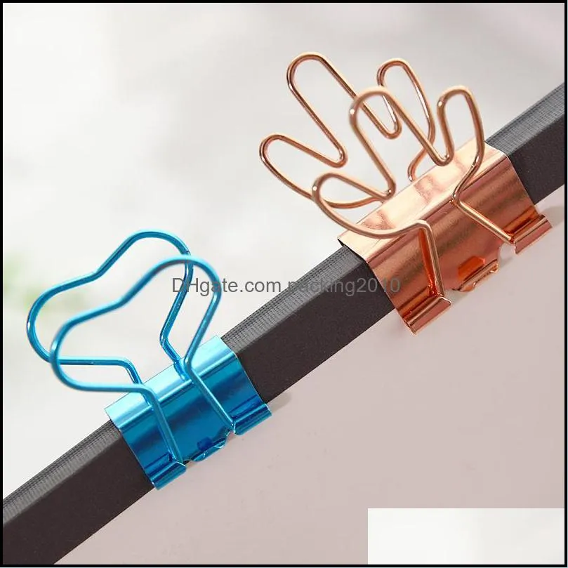 Hollowing Out Clip Lovely Shape Paper Clips Cactus Multi Shapes Swallow Tails Clamp