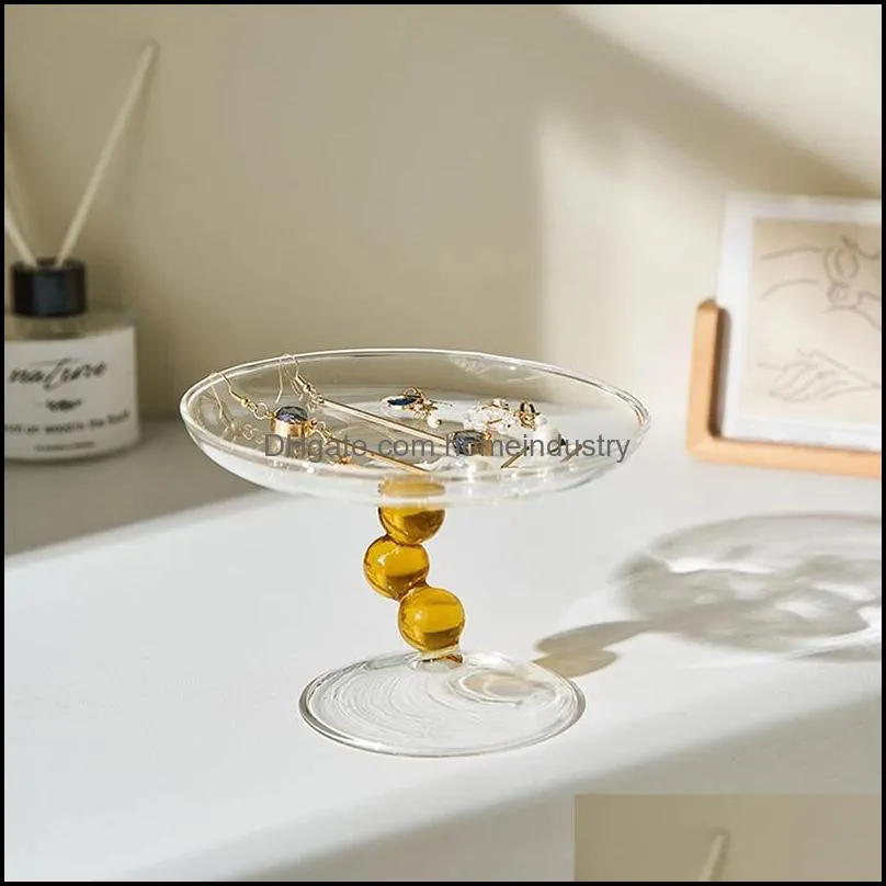 Wine Glasses Nordic Glass Tray Jewelry Organizer Home Decor Bedroom Desk Accessories Girl Gifts Christmas Cocktail Cups For PartyWine