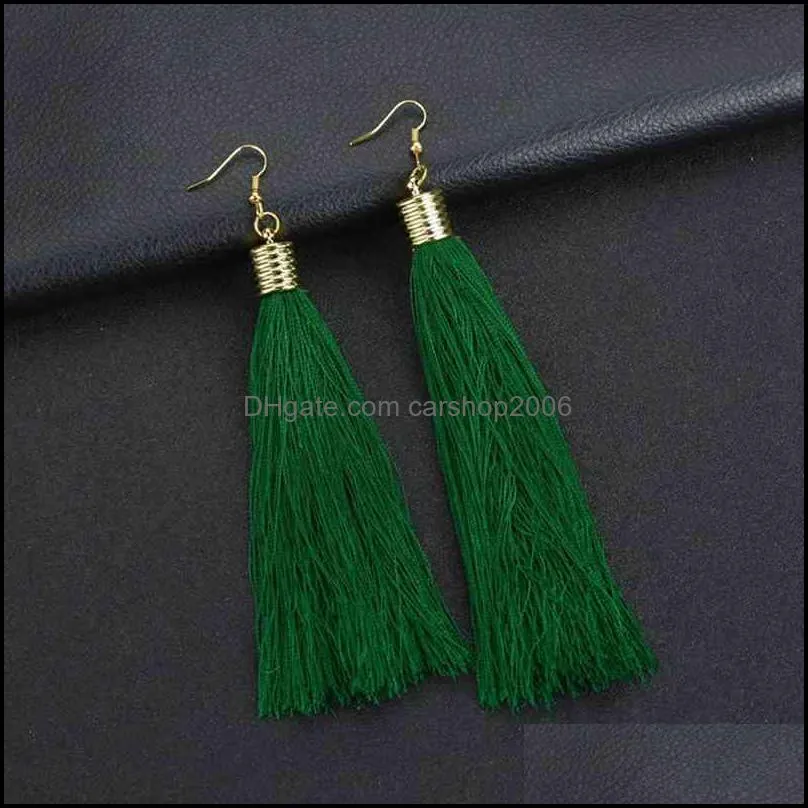 Ladies Long Tassel Earrings Girl Pendant Boho Style Earrings Gold Circle Bohemian Retro Vintage Assorted Variety Mix