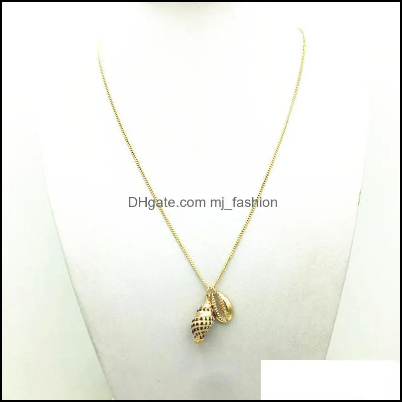 bohemian shell conch necklace shell necklace female girl statement jewelry gift gold