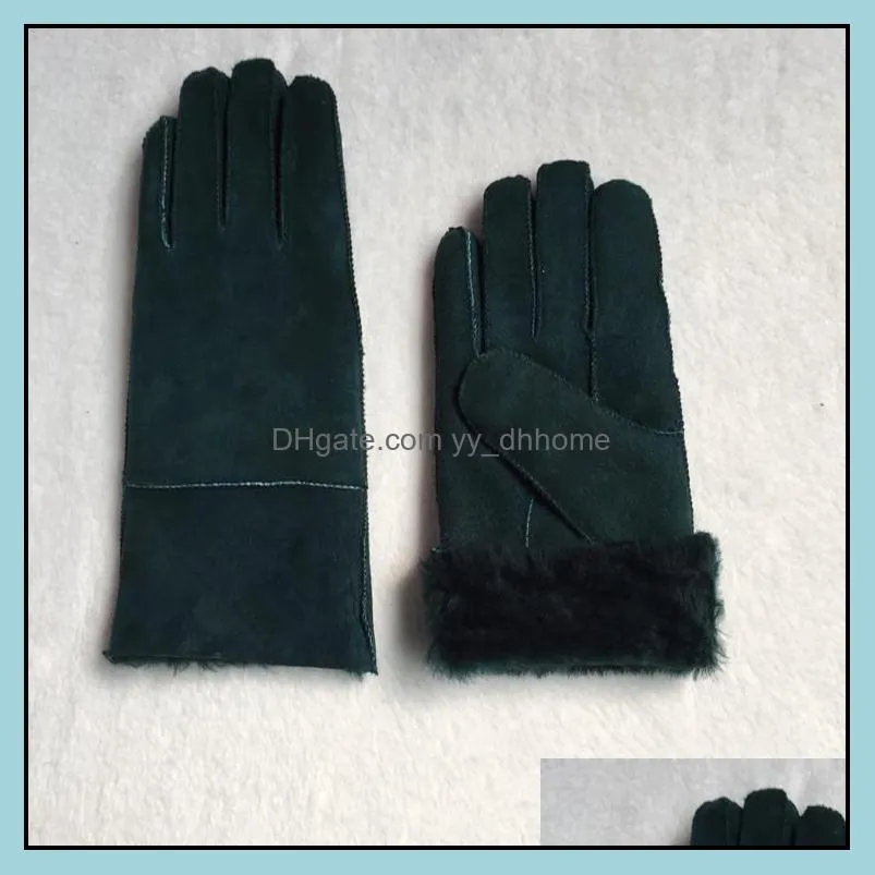 Women Ladies Winter glove Fashion Casual Leather Gloves Thermal Thick warm Gloves Women`s wool outdoor sport Riding gloves new gift