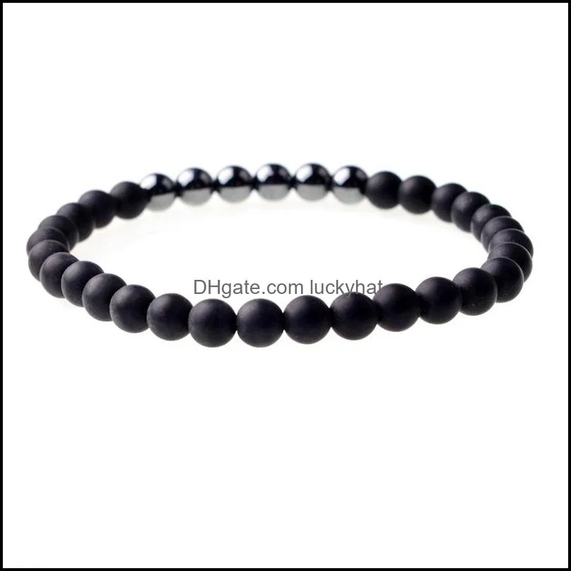 Magnetic bracelet black agate male and female sexual anxiety relief aura cure fashion  bracelet