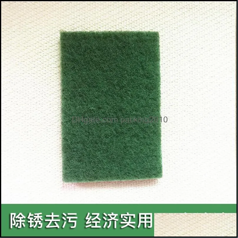 Dark green Durable Heavy Duty Scour Pad General Purpose Scrub Sponge Scouring Non-Scratch Pot Scrubber Cleaning 1864 V2