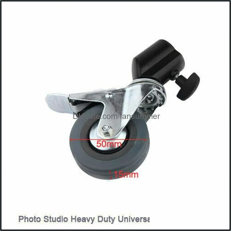 Tripods -3PCS 22mm Po Studio Universal Caster Wheel Tripod Pulley Heavy Duty For Light Stands/Studio BoomTripods
