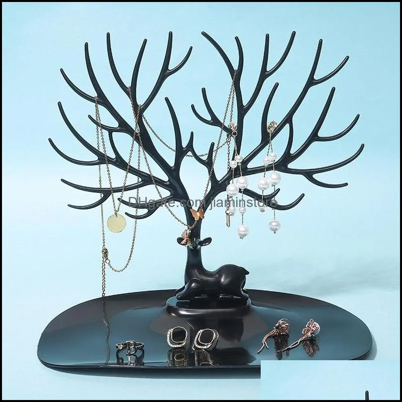 Deer Antlers Jewelry Holder Tree Tower Stand For Earrings Bracelets Anklet Rings Necklace Jewelry Acrylic PVC Holder Organizer Display