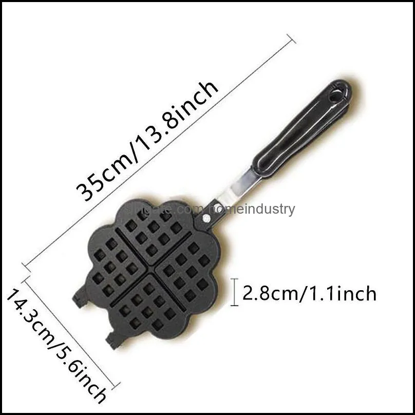 Baking Moulds Non-Stick Waffle Maker Pan Mould Heart Shape Household Mold Press Plate Kitchen Tools Making Molds BakewareBaking