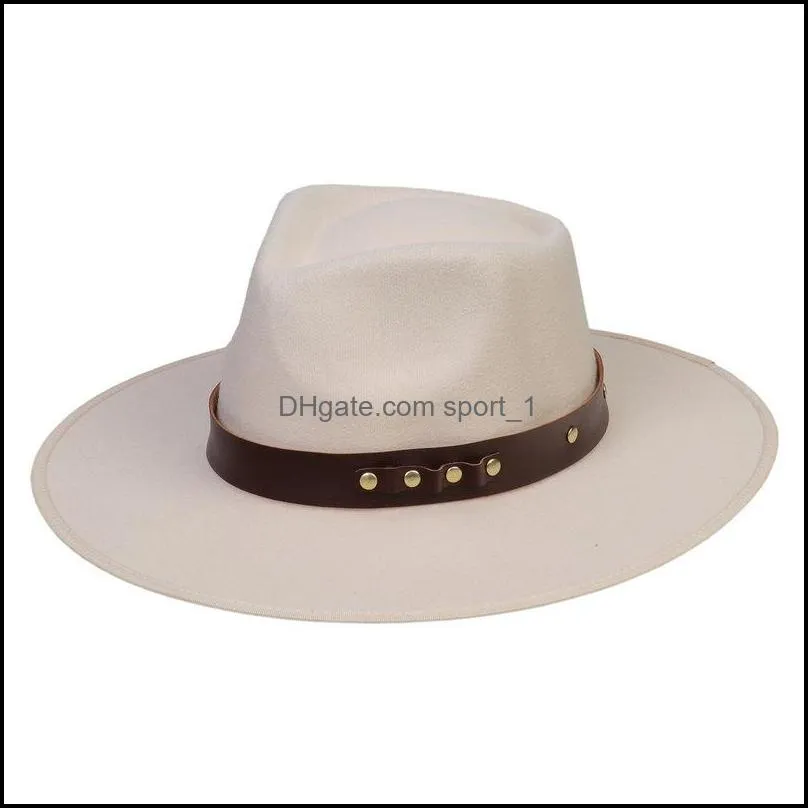 Men`s Women`s Hat Fedoras Bulk Felt Fedora Hats for Women Men Jazz Panama hat Woman Wide Brim Cap Female Male Caps 2021 Autumn Winter