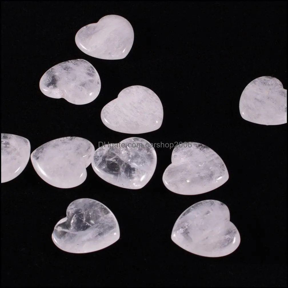 20x6mm heart shaped stone natural rose quartz gemstone crystal healing chakra reiki craft fun toys ornaments