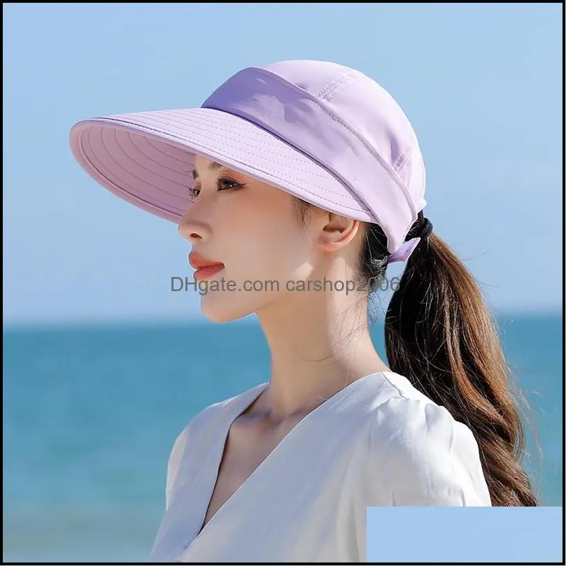 women sun hat 2 in 1 zip-off sun protection visor beach hats for woman golf hat 2022 summer girl wide brim cap lady caps sunhat sunhats