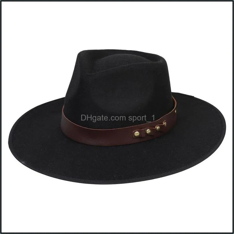 Men`s Women`s Hat Fedoras Bulk Felt Fedora Hats for Women Men Jazz Panama hat Woman Wide Brim Cap Female Male Caps 2021 Autumn Winter