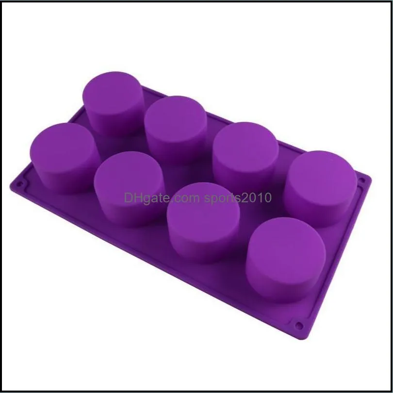 DIY Cup Shaped Baking Mould Silicone Hand Made Cake Molds High Temperature Resistance Eight Circles Ice Cube Chocolates Mold 5jm G2