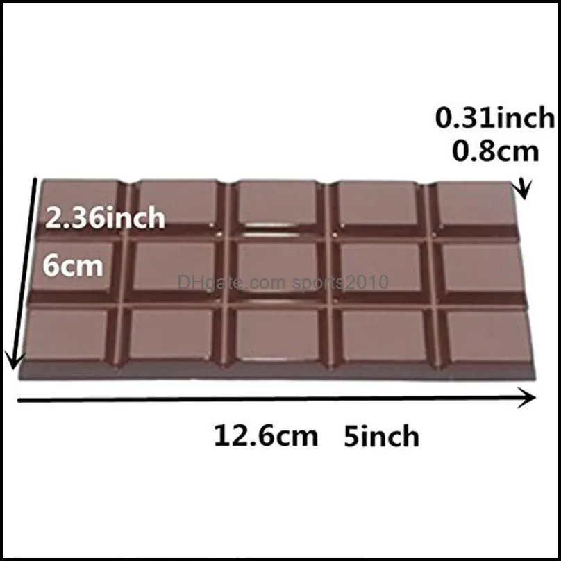 2021 12 * 6 * 0.6cm polycarbonate chocolate bar mold ,DIY baking pastry confectionery tools sweet candy chocolate mould 1477 T2
