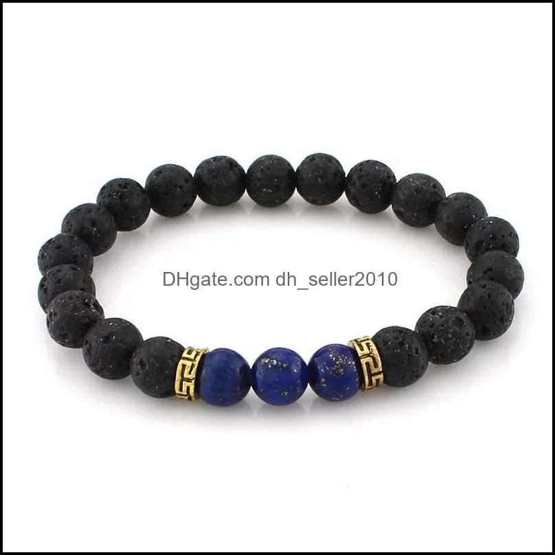 women  oil diffuser bracelets volcanic stone yoga beads bangle fashion natural lava rock bracelet for men jewelry gift b362s
