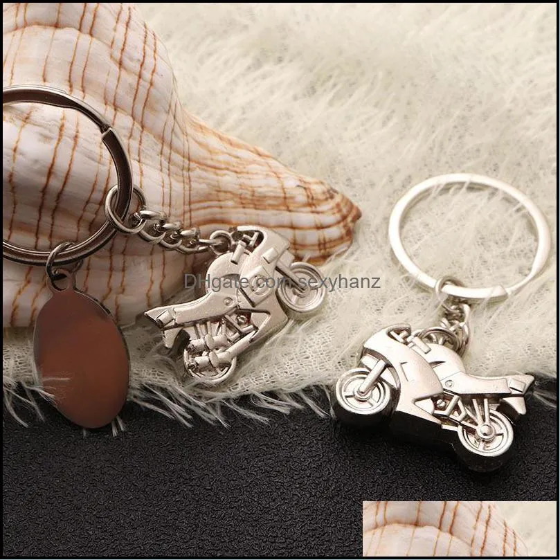 Motorcycle Pendants Key Rings Women Men Car Holder Metal 3D Helmet Keyfobs Fashion Bag Charm Keyring Accessories jewelry