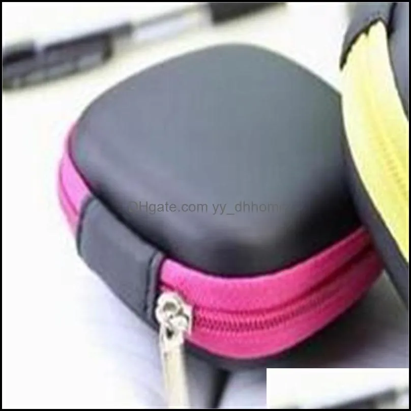 Headphones Earphone Cable Storage Hard Box Case Pouch Bag SD Card Hold Box Wholesale 360 S2