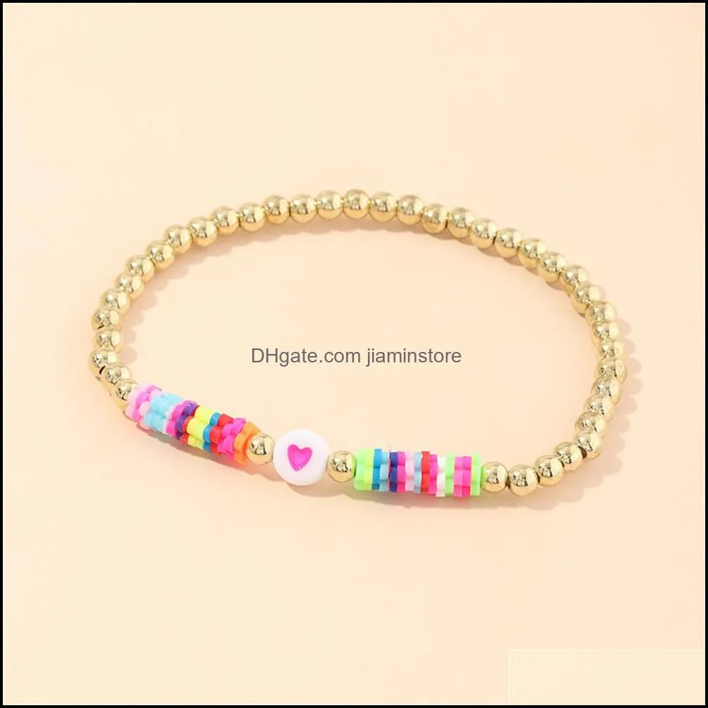 Bohemian style color soft Colorful Strands Beaded Bracelet for Women Girls Multiple Strand Handmade Stretch Bracelets