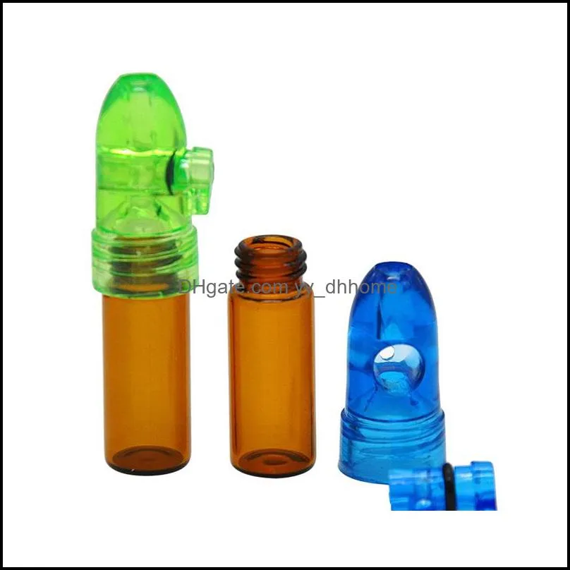 Storage Bottles Jars Box Snuffer 67Mm82Mm Height Acrylic Glass Rocket Bottle Snuff Snorter Sniffer Dispenser Display Cxoof Hdoal 2031