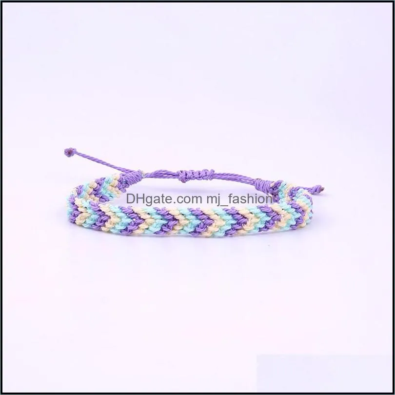 women braided rope bracelets fashion friendship bracelet bangle bohemian jewelry handmade woven wristband l962fa