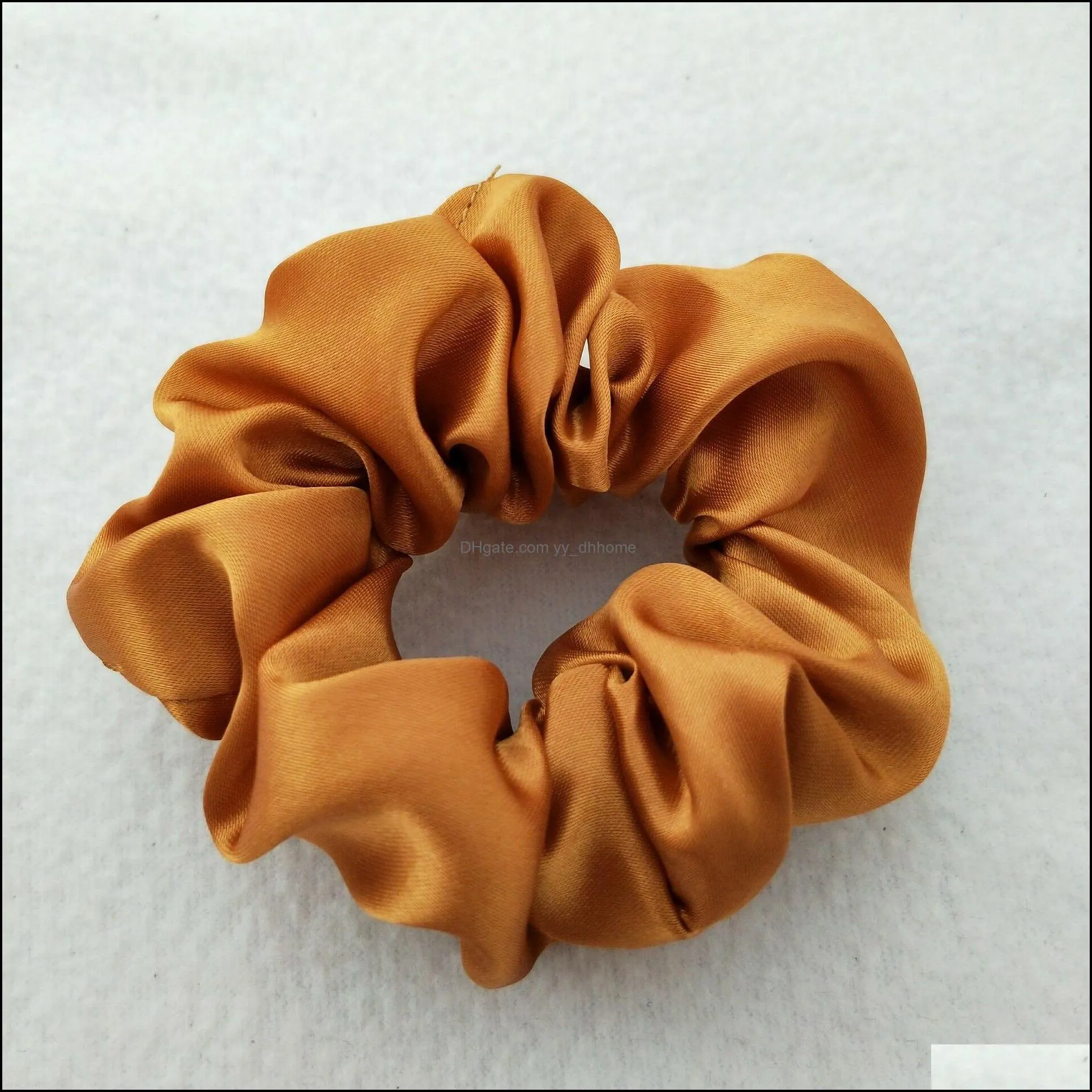 Women Lady Girls Silk Scrunchie Holder Scrunchy Elastic Handmade Hair Band Tie Ponytail Holder Headband Headwear Accessories top