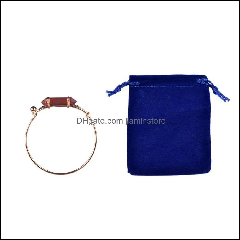Metal artificial hexagonal stone copper bracelet adjustable geometric bracelet ladies gift