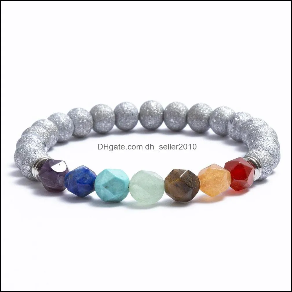 natural irregular stone bracelet for women colorful 7 chakra bracelets bangles fashion accessories free dhl q304fz