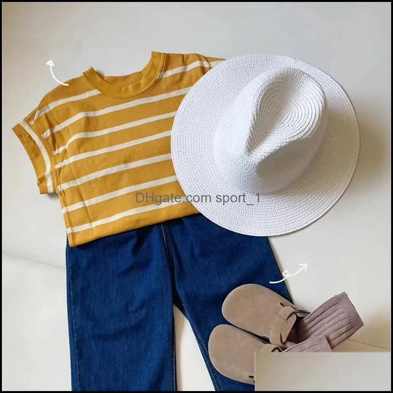 Women`s Men`s Beach Shade Hat Boys Girls Summer Sun Protection Hats Women Men Wide Brim Cap Parents Children Straw Caps Woman Man Sunhat Sunhats Fashion