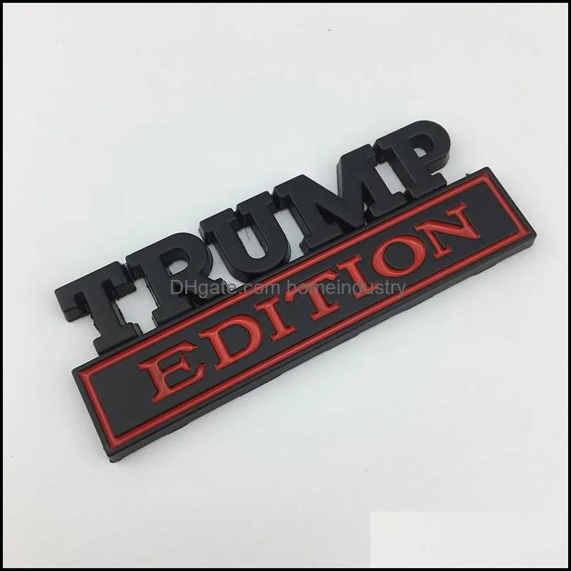 7.3X3cm Trump Car Plastic Sticker Decoration US Presidential Election Trump Supporter Body Leaf Board Banner