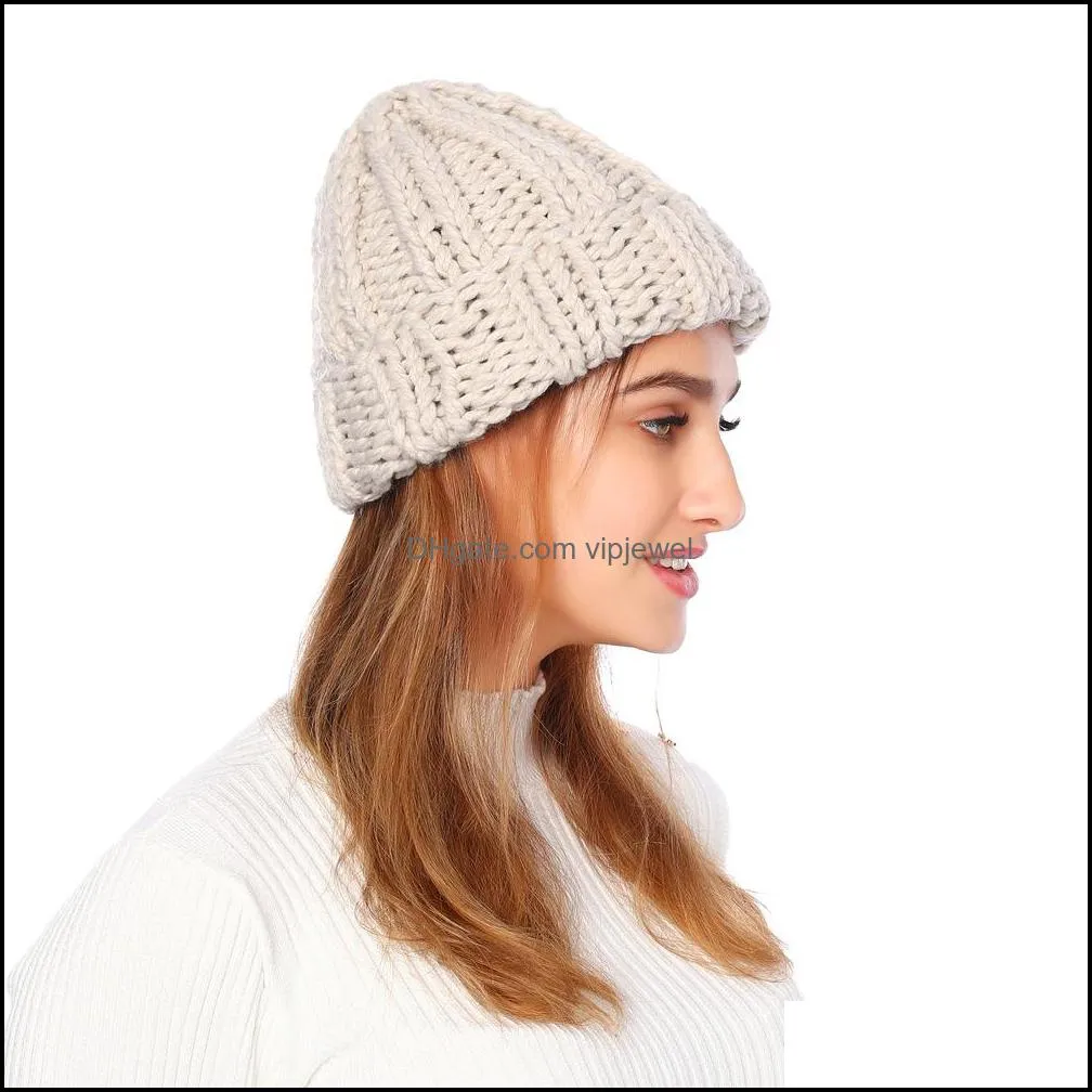 Women`s Hat Winter Hats for Women Girl Warm Beanie Fashion Bonnet Girls Thick Knitted Outdoor Caps Woman Cap 2021 New