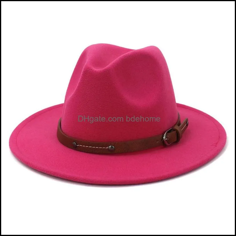2021 new jazz cap for women men wide brim hats formal hat man panama hat woman felt fedora caps mens trilby chapeau fashion