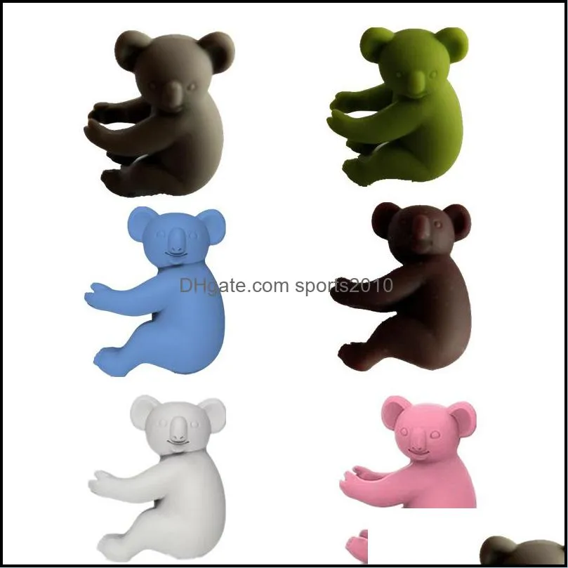 Koala Cup Bar Tools Recognizer Wine Glass Cups Silicone Identifier Tags Party Wine Glass Dedicated Tag 6pcs/ set B3