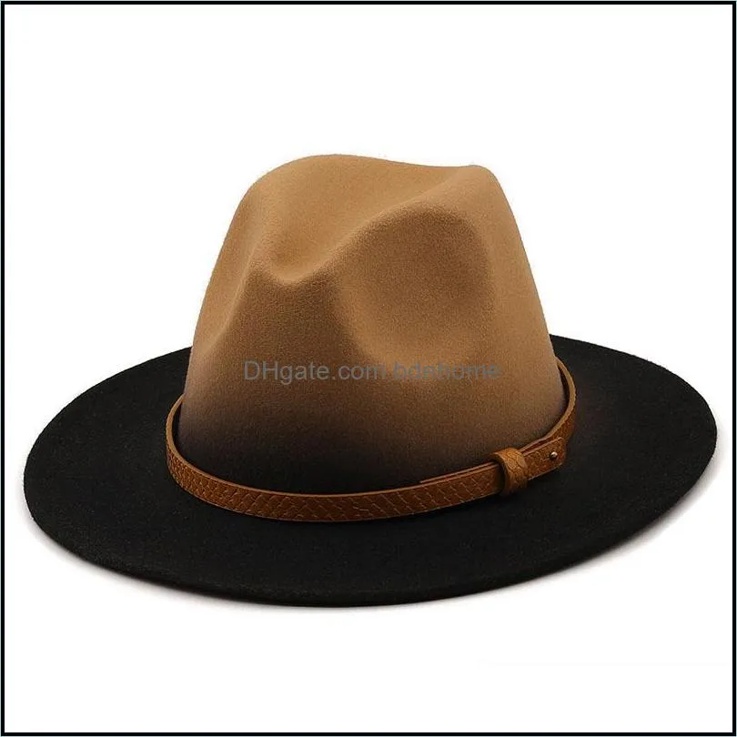 women men felt hat fedora hats woman man fedoras bulk formal top cap female male jazz panama caps wholesale 2021 winter new
