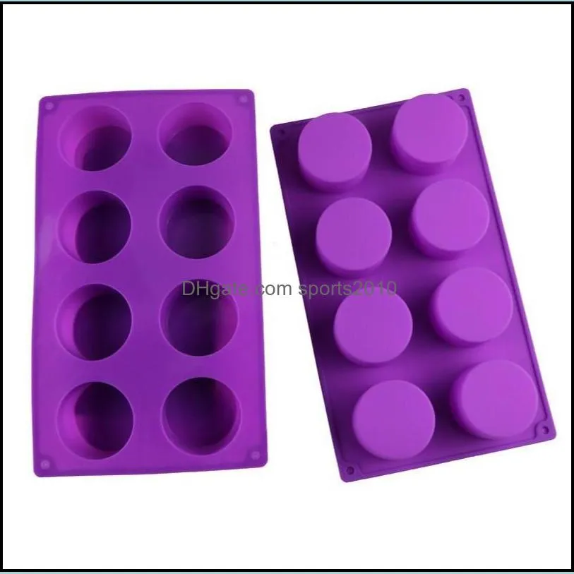 DIY Cup Shaped Baking Mould Silicone Hand Made Cake Molds High Temperature Resistance Eight Circles Ice Cube Chocolates Mold 5jm G2