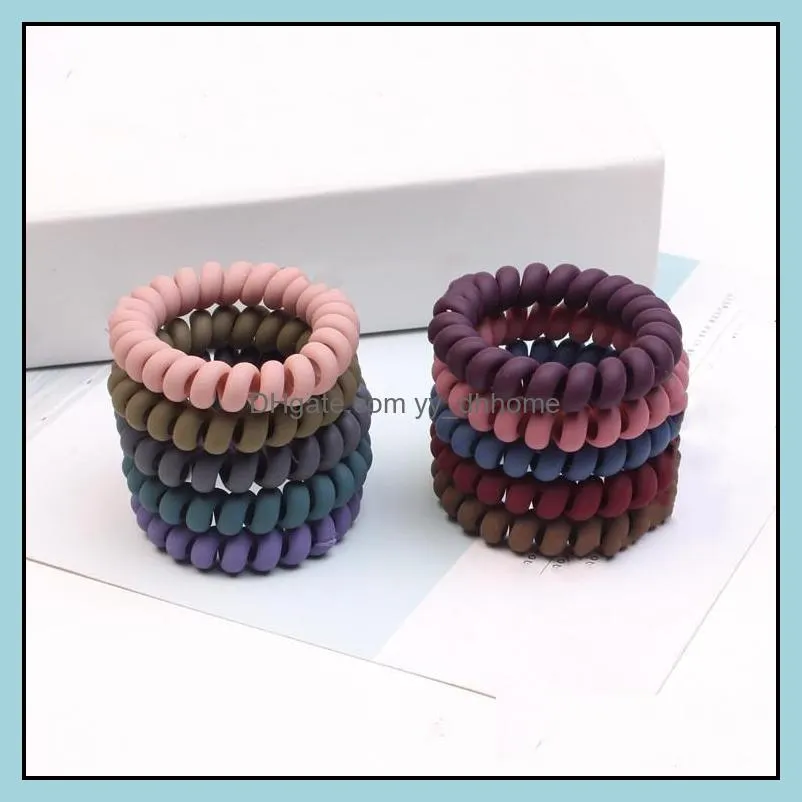 Pony Tails Holder Women hair tie Ties Telephone Wire cord Elastic Hair Bands ring Girls Headwear fashion Hair Jewelry Accessories