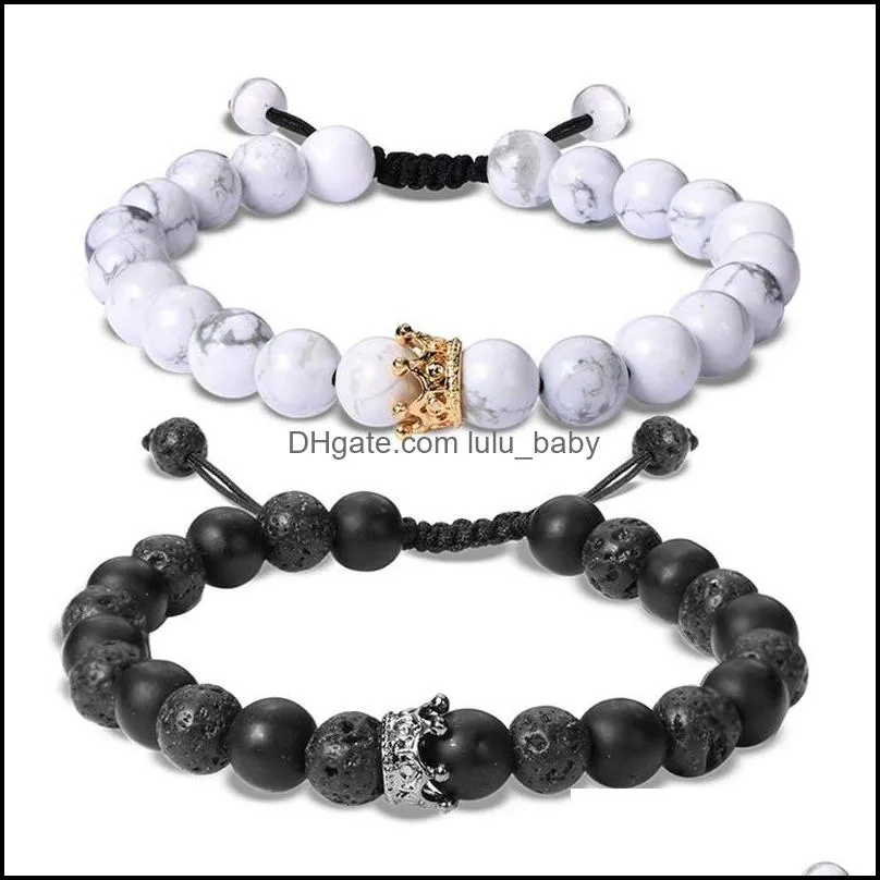 2 sets of combinations to adjust the calm lava rock fragrance bracelet - meditation healing natural essential oil confidence overall