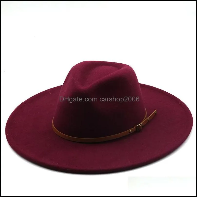 fedora hat women men large brim top caps woman man jazz panama cap mens ladies big formal hats autumn winter wholesale