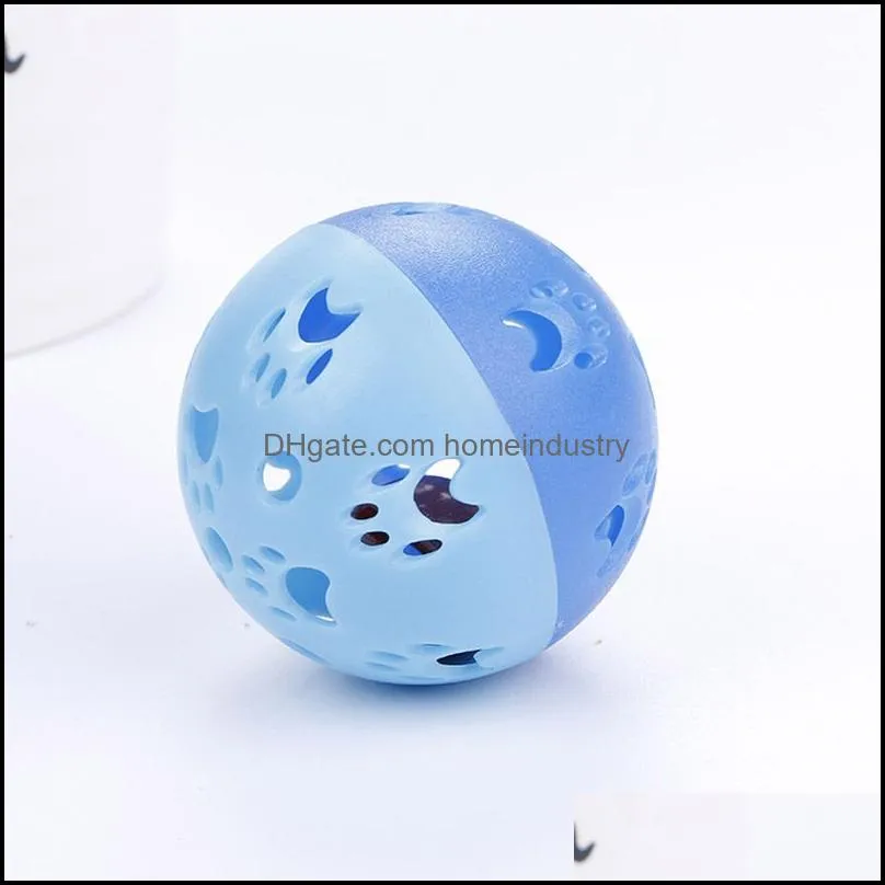 Cat Toys Creative And Fashionable Self-hey Toy Hollow Bell Ball Entertainment Print Candy Color Pet Supplies